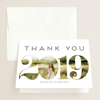 Peeking Through Graduation Thank You Cards
