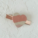 Striped Heart Hair Clip Hair Clip