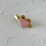 Gold Dipped Heart Mini Hair Clip Hair Clip