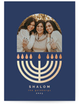 Candles arch Foil-Pressed Hanukkah Cards