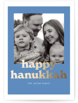 Poloriod frame Foil-Pressed Hanukkah Cards