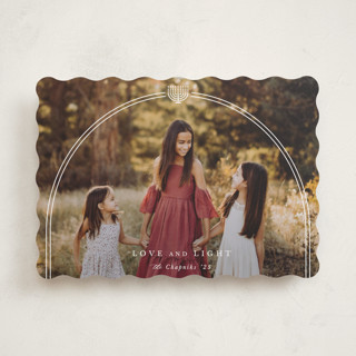 Scalloped Frame Hanukkah Cards