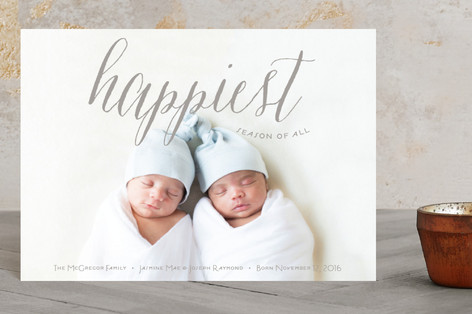 holiday birth announcement