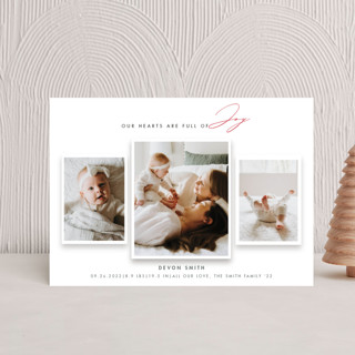 joy bundle Holiday Birth Announcement Petite Cards