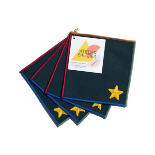 Varsity Cocktail Napkins (Set of 4) Coasters