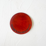 Custom Leather Coaster with Wrapped Text - 2 Coasters Coasters