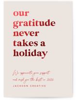 Always Grateful Foil-Pressed Business Holiday Cards