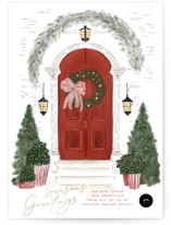 A Door Foil-Pressed Business Holiday Cards