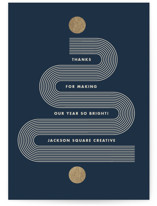 Bauhaus Tree Foil-Pressed Business Holiday Cards