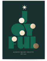 joy tree Foil-Pressed Business Holiday Cards