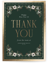 Botanical Thank You Foil-Pressed Business Holiday Cards