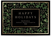 Happy Holiday Foil-Pressed Business Holiday Cards