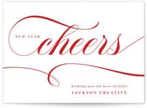 New Year Cheers Business Holiday Cards