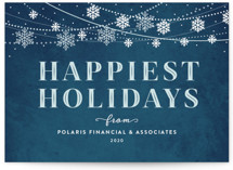 Snowflake Garland Business Holiday Cards