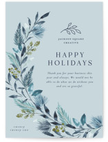 Festive Garland Business Holiday Cards