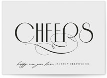 Chic Cheers Business Holiday Cards