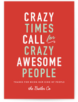 crazy times Business Holiday Cards