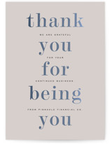 Thank You for Being You Business Holiday Cards