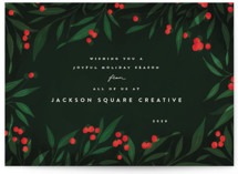 Holly Berries Holiday Business Holiday Cards