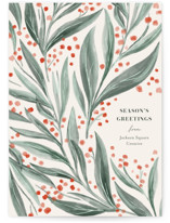 Mistletoe Greetings Business Holiday Cards