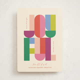 Merry and Bright Letters Business Holiday Cards