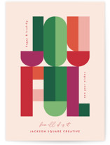 Merry and Bright Letters Business Holiday Cards