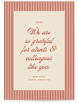 pinstriped border Business Holiday Cards