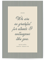 pinstriped border Business Holiday Cards