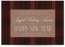 Timeless plaid Business Holiday Cards