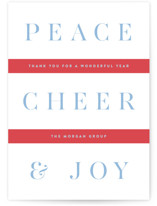 Festive Stripes Business Holiday Cards