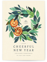 paper orange wreath Business Holiday Cards