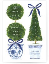 Festive Topiaries Business Holiday Cards