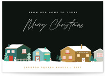 Snowy Street Business Holiday Cards