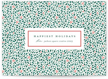 Holiday Holly Business Holiday Cards