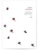 Sledding Scotties Business Holiday Cards