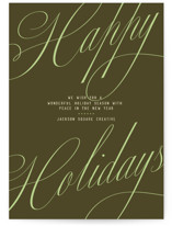 Stylish Script Business Holiday Cards