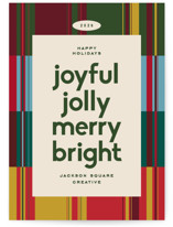 Vibrant Plaid Business Holiday Cards