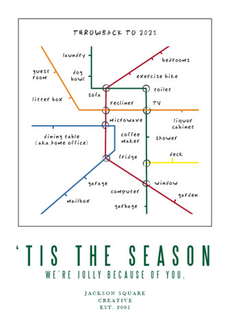 metro map wfh business holiday cards by deborah chou minted metro map wfh business