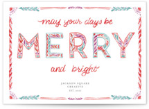 Watercolor Lettering Business Holiday Cards