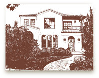Completely Custom House Portrait Art