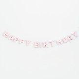 Happy Birthday Banner (Blush, 6 feet) Garlands