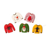 Felt Holiday Sweater Garland Garlands