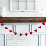 Heart Garland (Red, 6 feet) Garlands