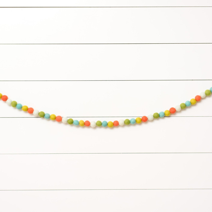 Prickly Pear Felt Ball Garland Garlands by aubry bennion Minted