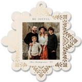 Beautiful foliage Foil-Pressed Holiday Ornament Cards