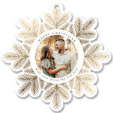 Tinsel Wreath Foil-Pressed Holiday Ornament Cards