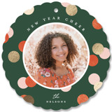 Happiest Dots Foil-Pressed Holiday Ornament Cards