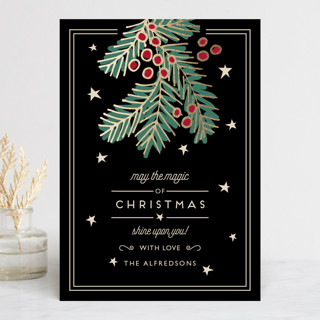The Magic of Holiday Foil-Pressed Holiday Cards