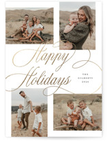 Super Script Foil-Pressed Holiday Cards