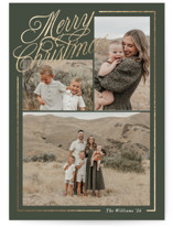 Elegant Border Foil-Pressed Holiday Cards